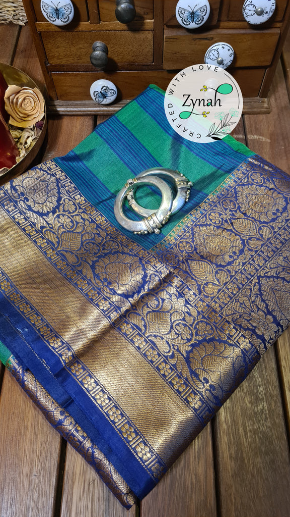 Zynah Pure Tussar Banarasi Silk Saree with Antique Zari; Custom Stitched/Ready-made Blouse, Fall, Petticoat; Shipping available USA, Worldwide