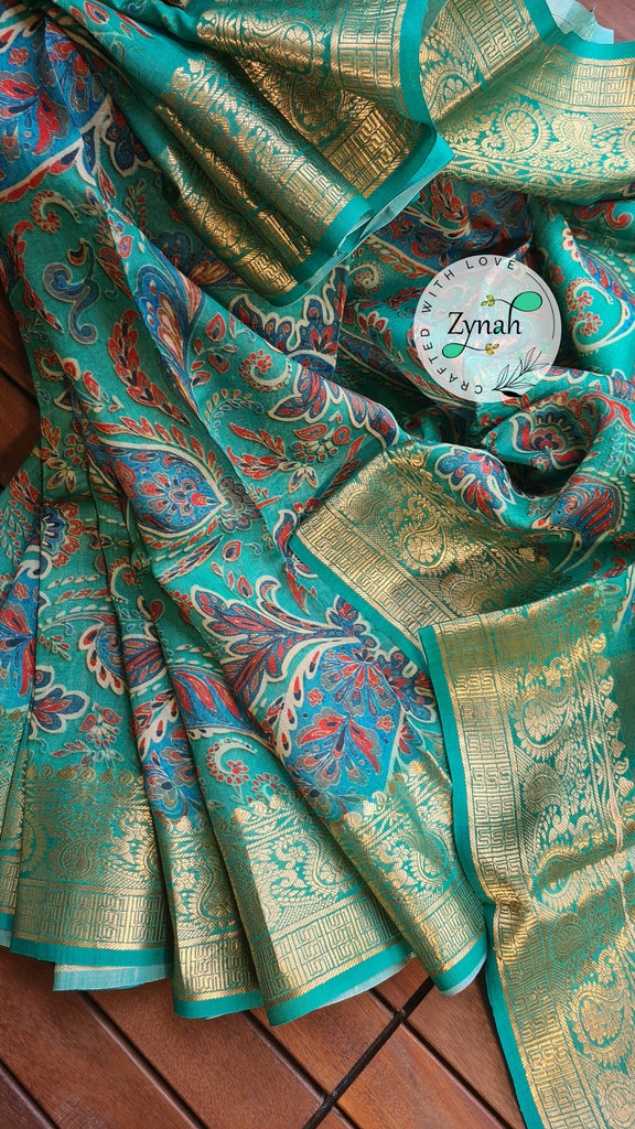 Zynah Pure Tussar Banarasi Silk Saree; Custom Stitched/Ready-made Blouse, Fall, Petticoat; Shipping available USA, Worldwide