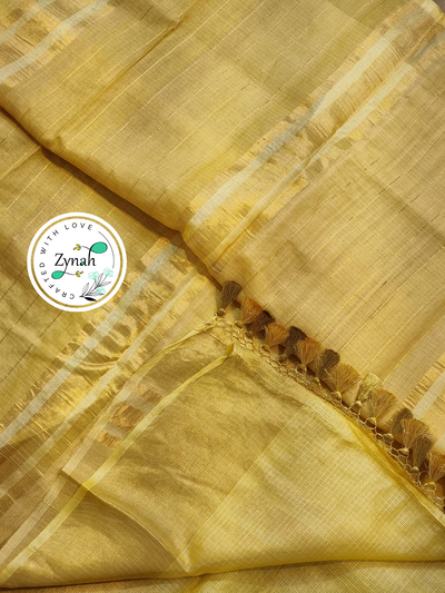 Zynah Yellow Color Pure Tussar Kota Silk Saree with Heavy Chikankari Embroidery With Double Ghiccha Pallu and Heavy Tassels; Custom Stitched/Ready-made Blouse, Fall, Petticoat; Shipping available USA, Worldwide Zynah Yellow Color Pure Tussar Kota Silk Saree with Heavy Chikankari Embroidery With Double Ghiccha Pallu and Heavy Tassels; Custom Stitched/Ready-made Blouse, Fall, Petticoat; Shipping available USA, Worldwide