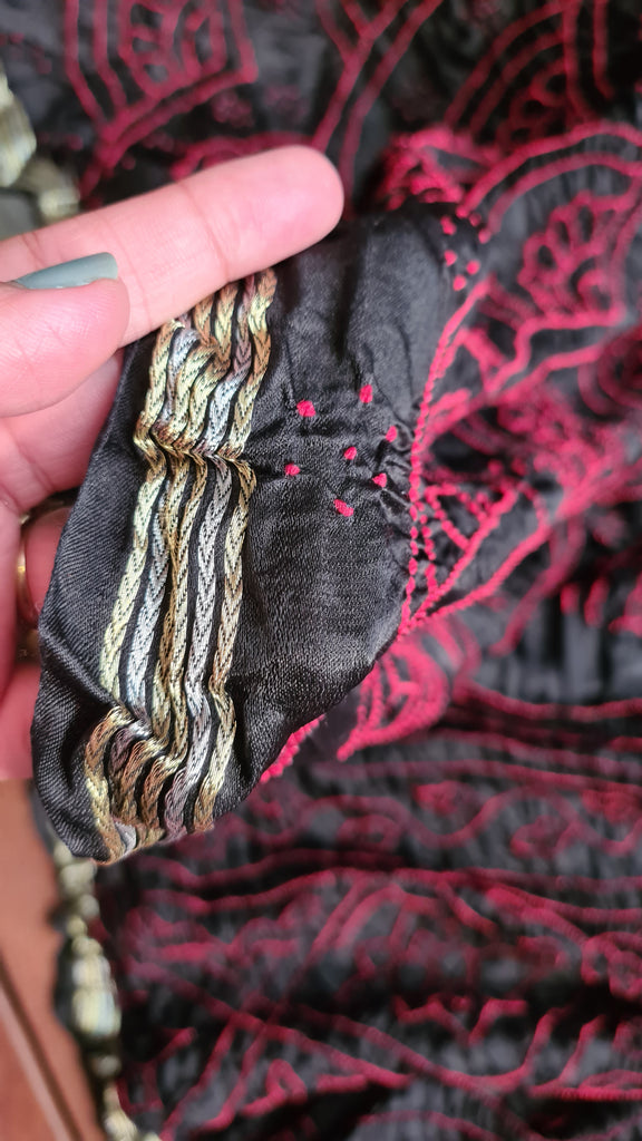 Zynah Pure Gajji Silk Designer Bandhani Saree with Zari Border & Pallu; Custom Stitched/Ready-made Blouse, Fall, Petticoat; Shipping available USA, Worldwide