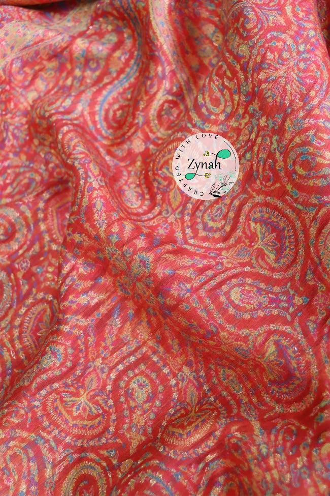 Zynah Pure Silk Kani Jamawar Saree with Grand Pallu & Border; Custom Stitched/Ready-made Blouse, Fall, Petticoat; Shipping available USA, Worldwide