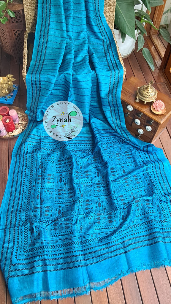 Zynah Handwoven Kantha Silk Saree; Custom Stitched/Ready-made Blouse, Fall, Petticoat; Shipping available USA, Worldwide