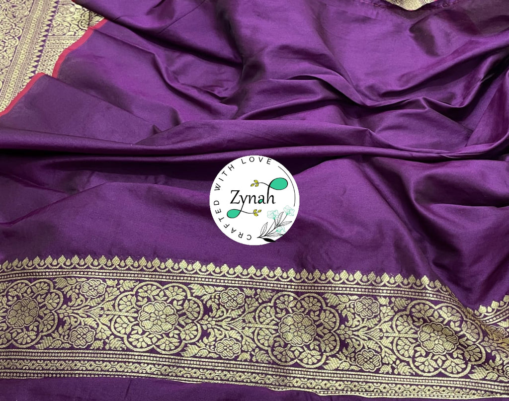 Zynah Pure Banarasi Soft Silk Saree with Patan Patola Weave; Custom Stitched/Ready-made Blouse, Fall, Petticoat; Shipping available USA, Worldwide