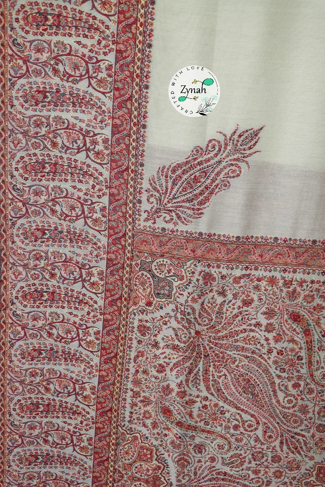 Zynah Pure Silk Kani Jamawar Saree with Grand Pallu & Border; Custom Stitched/Ready-made Blouse, Fall, Petticoat; Shipping available USA, Worldwide