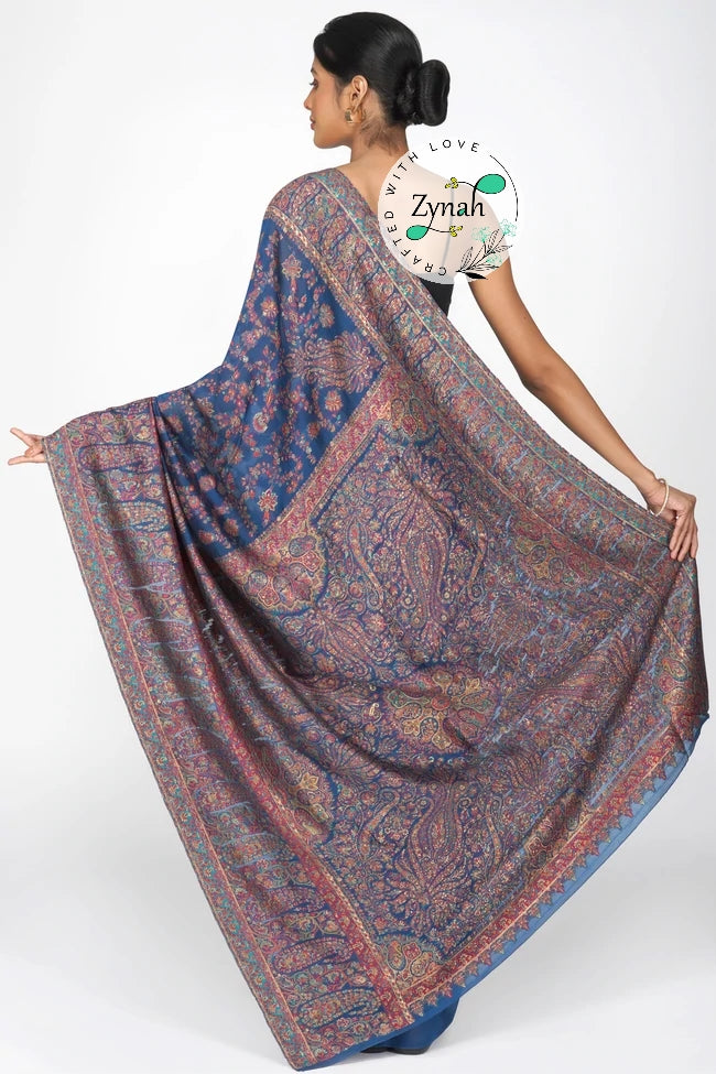 Zynah Pure Silk Kani Jamawar Saree with Grand Pallu & Border; Custom Stitched/Ready-made Blouse, Fall, Petticoat; Shipping available USA, Worldwide