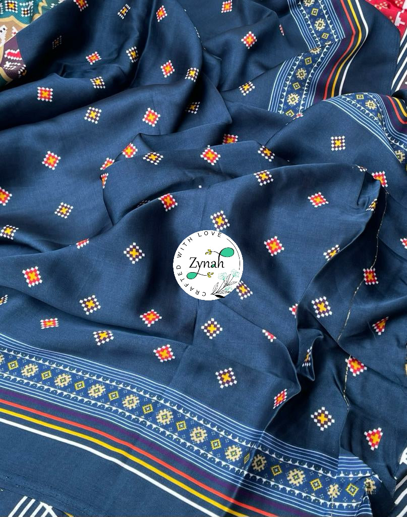 Zynah Pure Gajji Silk Patan Patola Saree with Tissue Zari Pallu; Custom Stitched/Ready-made Blouse, Fall, Petticoat; Shipping available USA, Worldwide