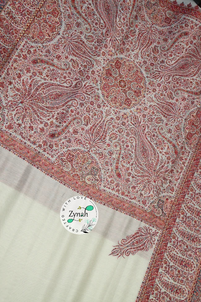 Zynah Pure Silk Kani Jamawar Saree with Grand Pallu & Border; Custom Stitched/Ready-made Blouse, Fall, Petticoat; Shipping available USA, Worldwide