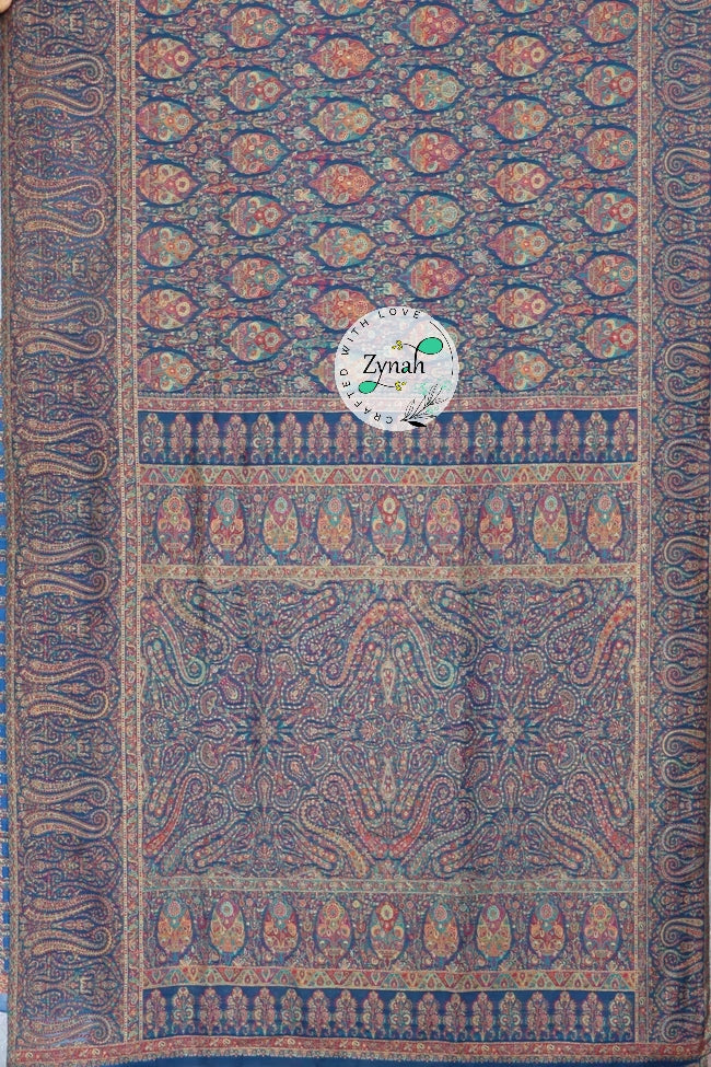 Zynah Pure Silk Kani Jamawar Saree with Grand Pallu & Border; Custom Stitched/Ready-made Blouse, Fall, Petticoat; Shipping available USA, Worldwide