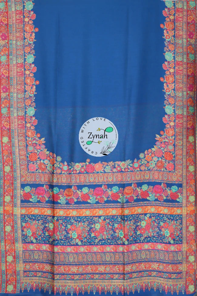 Zynah Pure Silk Kani Jamawar Saree with Grand Pallu & Border; Custom Stitched/Ready-made Blouse, Fall, Petticoat; Shipping available USA, Worldwide
