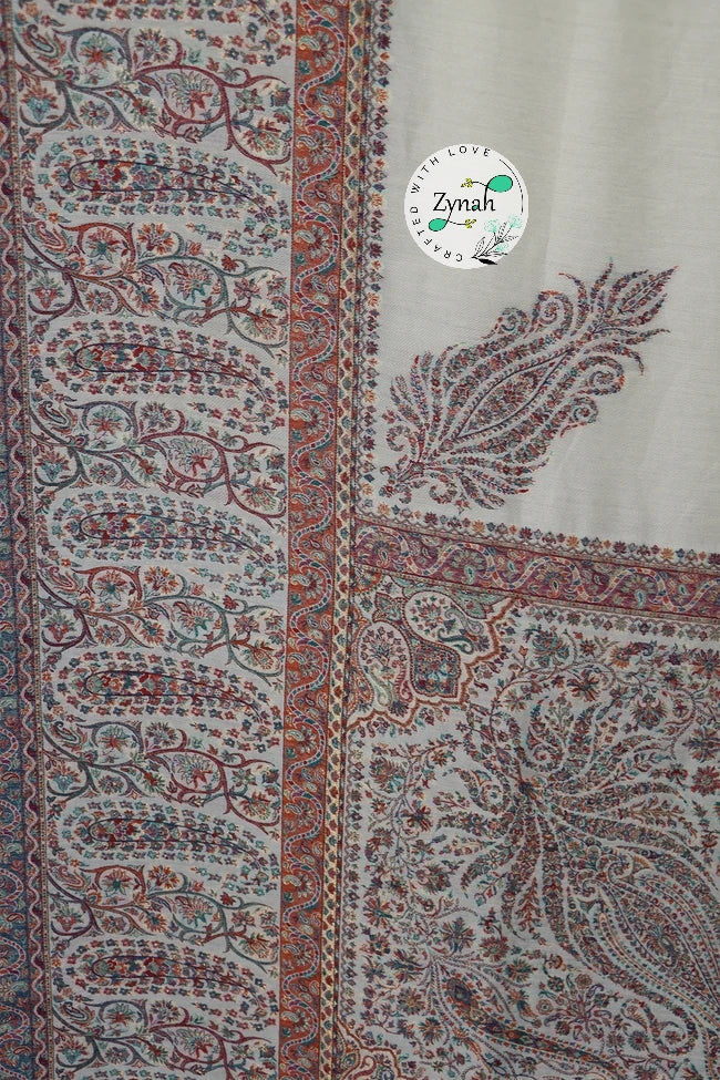 Zynah Pure Silk Kani Jamawar Saree with Grand Pallu & Border; Custom Stitched/Ready-made Blouse, Fall, Petticoat; Shipping available USA, Worldwide
