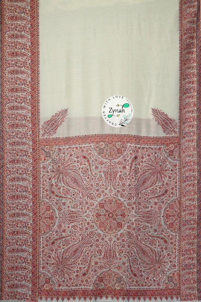 Zynah Pure Silk Kani Jamawar Saree with Grand Pallu & Border; Custom Stitched/Ready-made Blouse, Fall, Petticoat; Shipping available USA, Worldwide