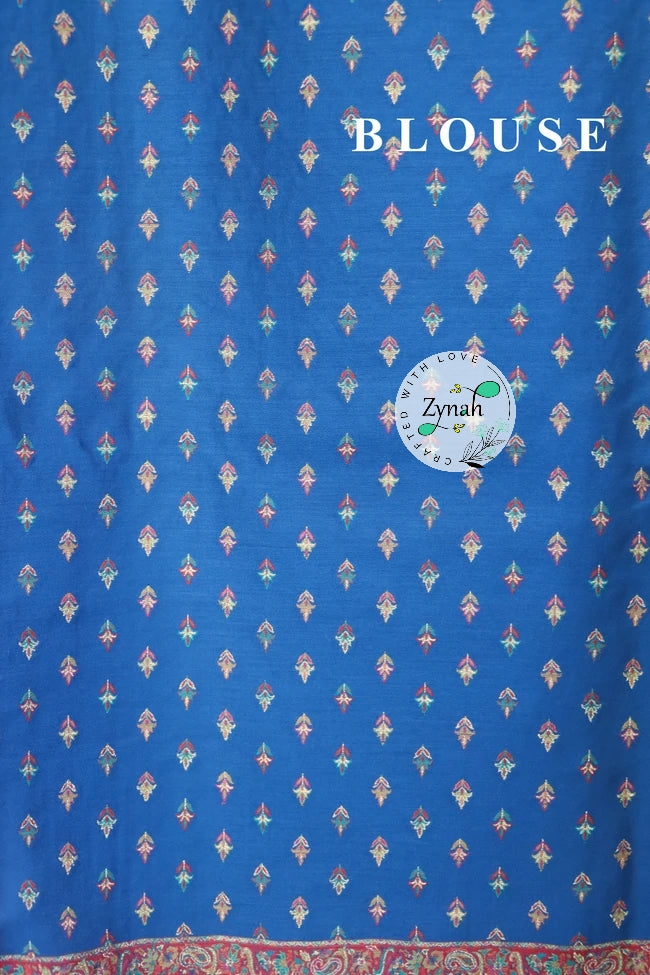 Zynah Pure Silk Kani Jamawar Saree with Grand Pallu & Border; Custom Stitched/Ready-made Blouse, Fall, Petticoat; Shipping available USA, Worldwide