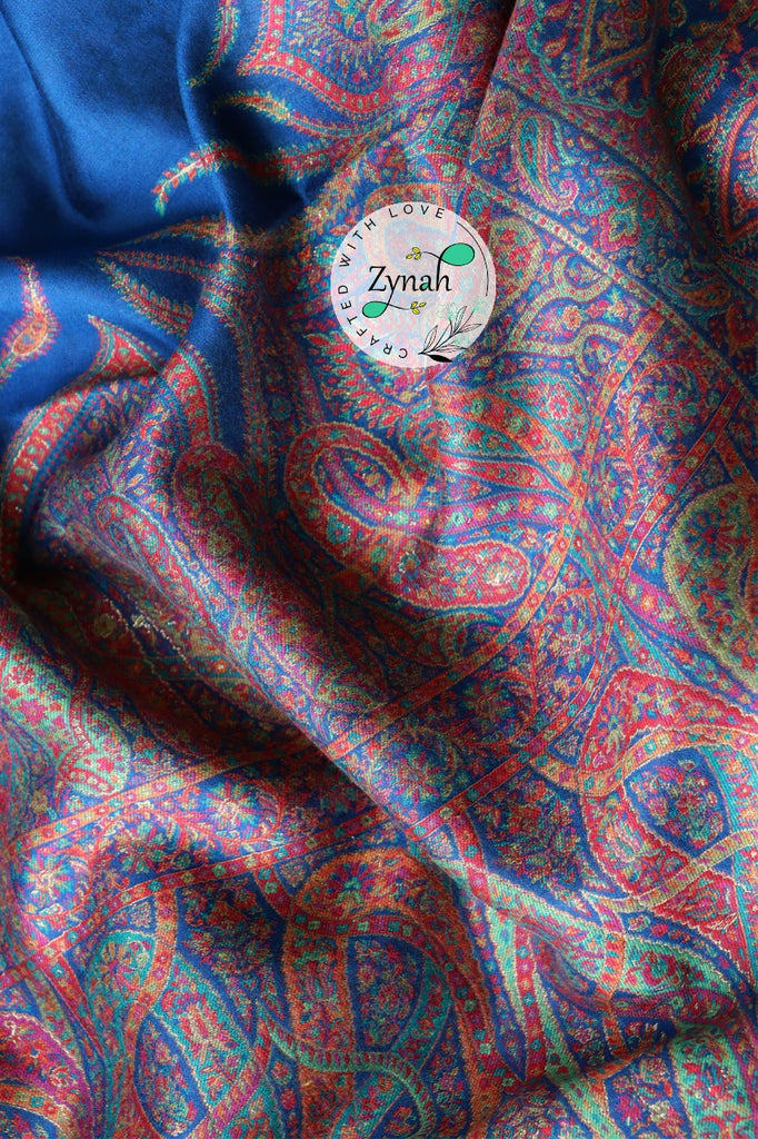 Zynah Pure Silk Kani Jamawar Saree with Grand Pallu & Border; Custom Stitched/Ready-made Blouse, Fall, Petticoat; Shipping available USA, Worldwide