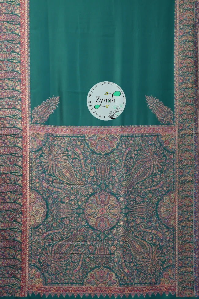 Zynah Pure Silk Kani Jamawar Saree with Grand Pallu & Border; Custom Stitched/Ready-made Blouse, Fall, Petticoat; Shipping available USA, Worldwide