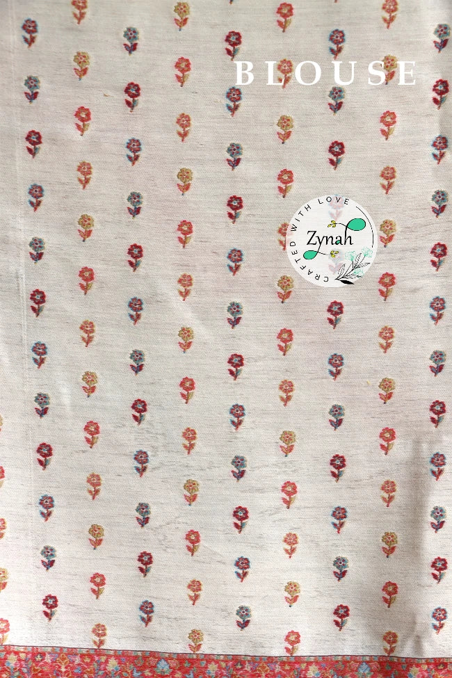 Zynah Pure Silk Kani Jamawar Saree with Grand Pallu & Border; Custom Stitched/Ready-made Blouse, Fall, Petticoat; Shipping available USA, Worldwide