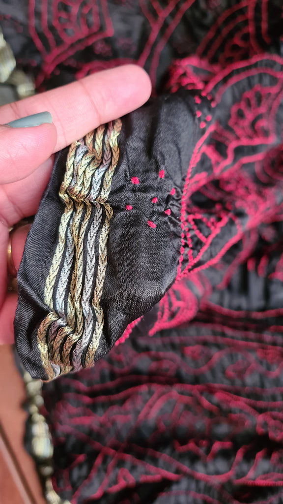 Zynah Pure Gajji Silk Designer Bandhani Saree with Zari Border & Pallu; Custom Stitched/Ready-made Blouse, Fall, Petticoat; Shipping available USA, Worldwide