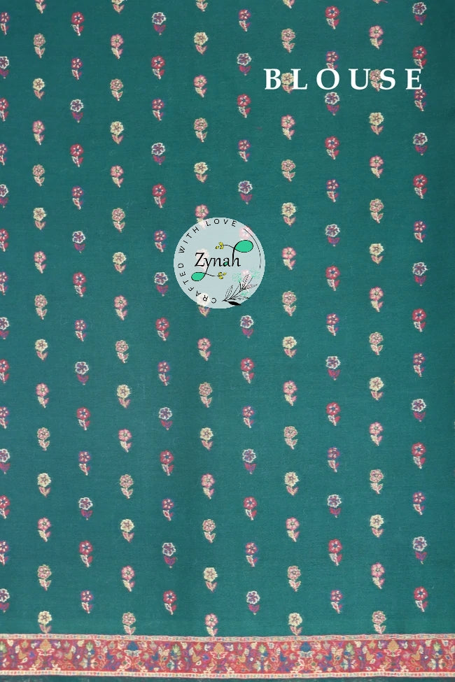 Zynah Pure Silk Kani Jamawar Saree with Grand Pallu & Border; Custom Stitched/Ready-made Blouse, Fall, Petticoat; Shipping available USA, Worldwide