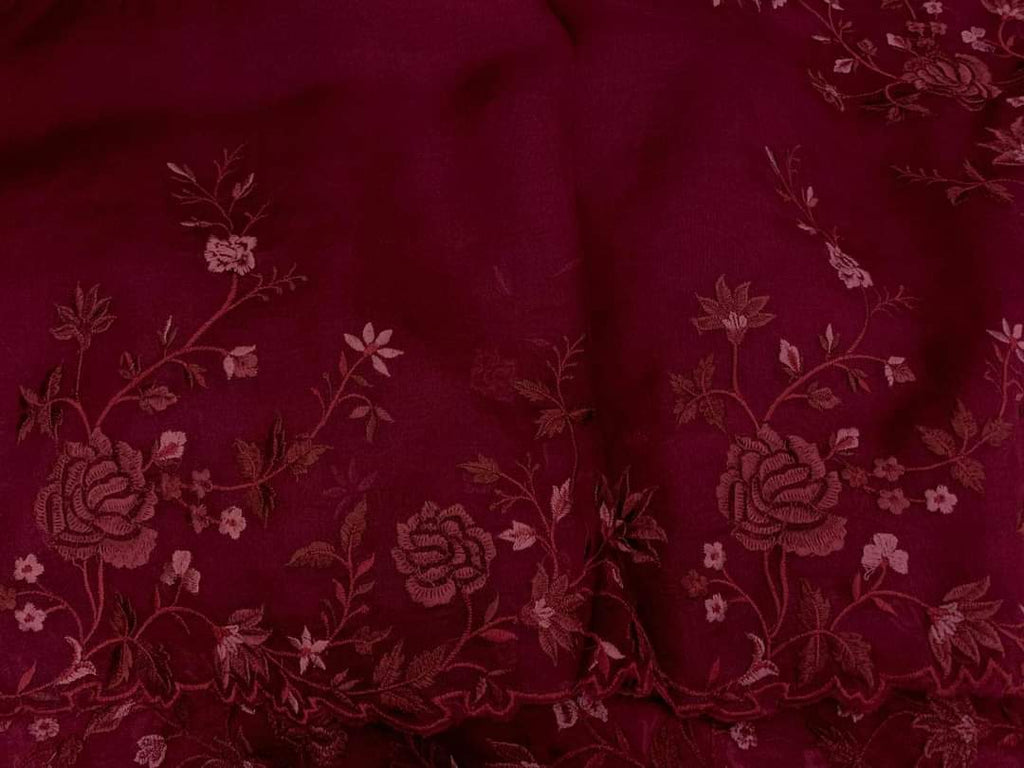 Zynah Pure Organza Saree with Cutwork & Embroidery; Custom Stitched/Ready-made Blouse, Fall, Petticoat; Shipping available USA, Worldwide