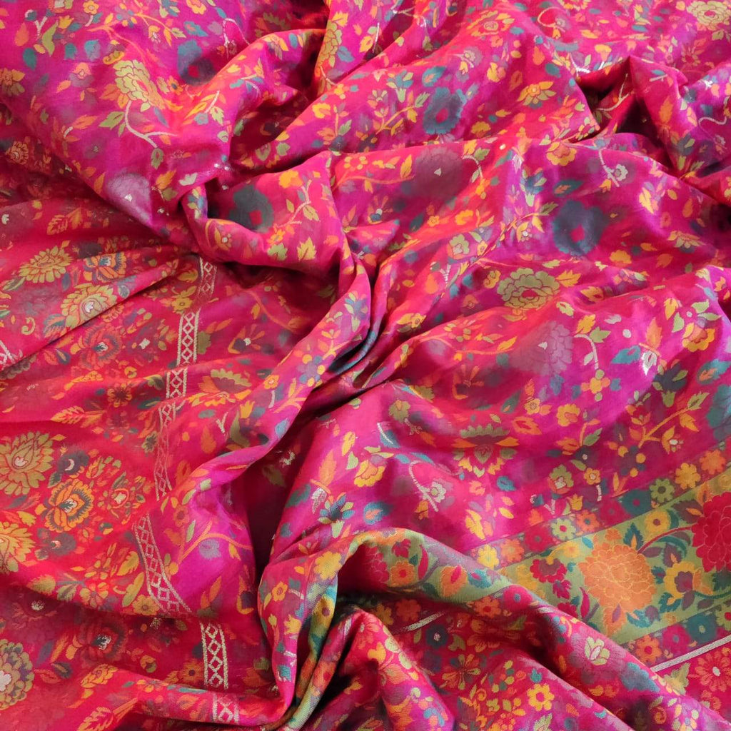 Zynah Pure Kani Silk Cotton Saree; Custom Stitched/Ready-made Blouse, Fall, Petticoat; Shipping available USA, Worldwide