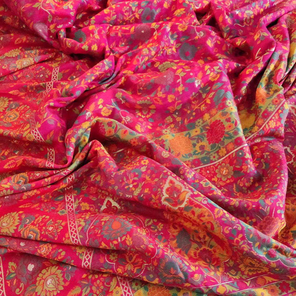 Zynah Pure Kani Silk Cotton Saree; Custom Stitched/Ready-made Blouse, Fall, Petticoat; Shipping available USA, Worldwide