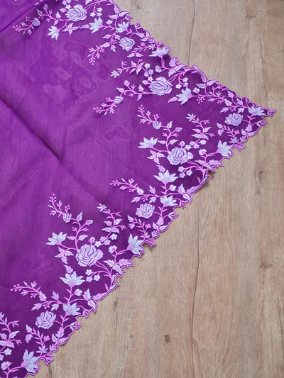 Zynah Pure Organza Saree with Cutwork & Embroidery; Custom Stitched/Ready-made Blouse, Fall, Petticoat; Shipping available USA, Worldwide Zynah Pure Organza Saree with Cutwork & Embroidery; Custom Stitched/Ready-made Blouse, Fall, Petticoat; Shipping available USA, Worldwide
