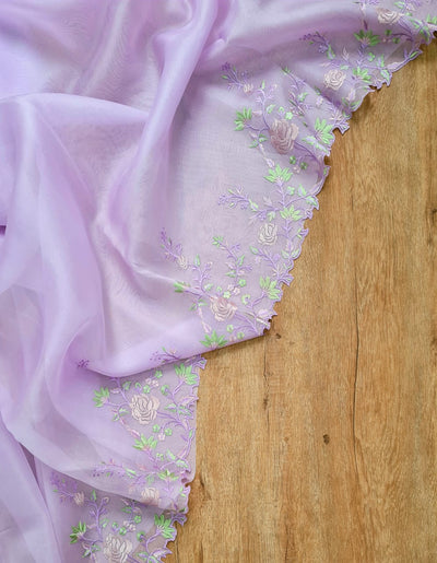 Zynah Pure Organza Saree with Cutwork & Embroidery; Custom Stitched/Ready-made Blouse, Fall, Petticoat; Shipping available USA, Worldwide