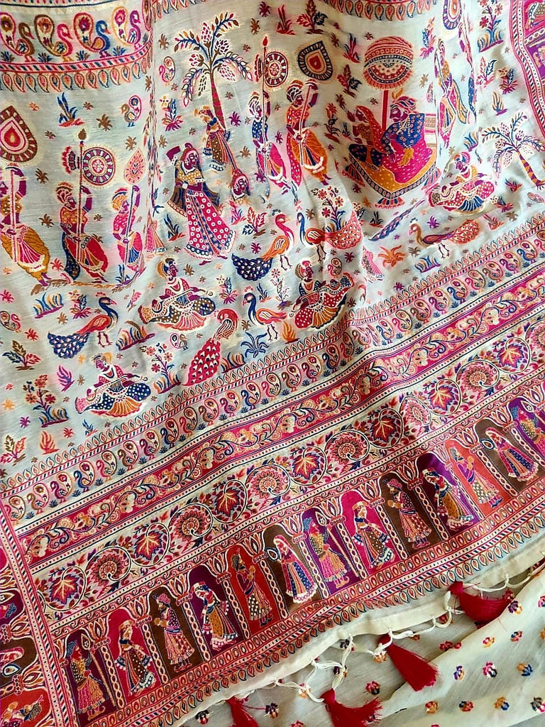 Zynah Pure Kani Silk Cotton Saree; Custom Stitched/Ready-made Blouse, Fall, Petticoat; Shipping available USA, Worldwide