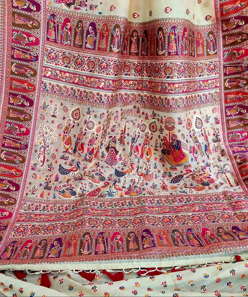 Zynah Pure Kani Silk Cotton Saree; Custom Stitched/Ready-made Blouse, Fall, Petticoat; Shipping available USA, Worldwide