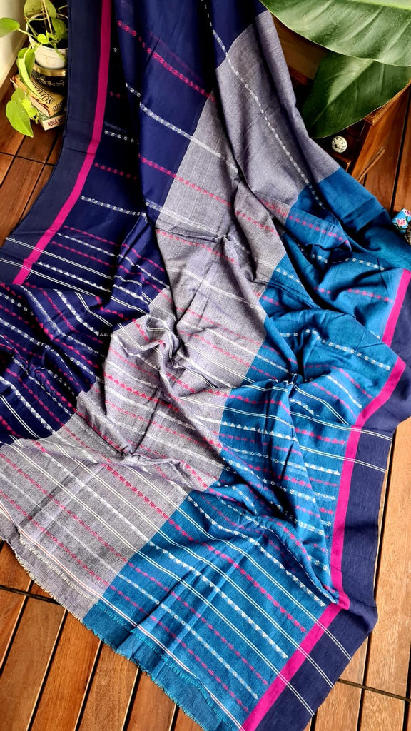 Zynah Cotton Begampuri Handwoven Saree with Readymade Blouse; Custom Stitched/Ready-made Blouse, Fall, Petticoat; Shipping available USA, Worldwide