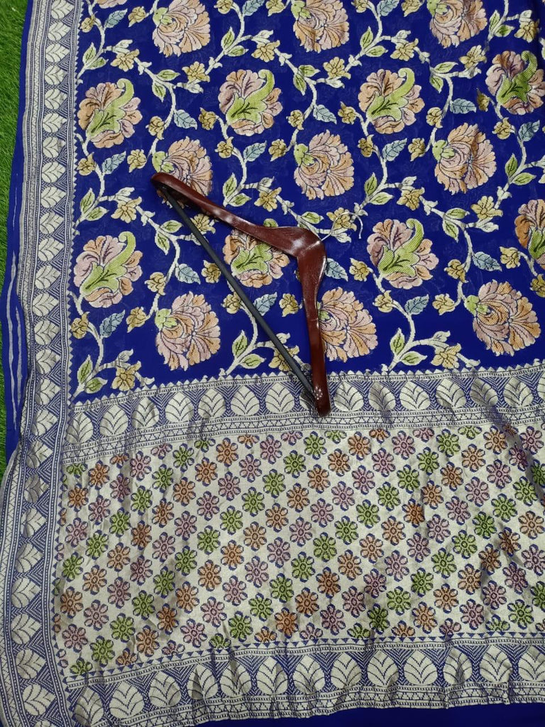 Zynah Pure Khaddi Georgette Saree with Handbrush Dye; Custom Stitched/Ready-made Blouse, Fall, Petticoat; Shipping available USA, Worldwide