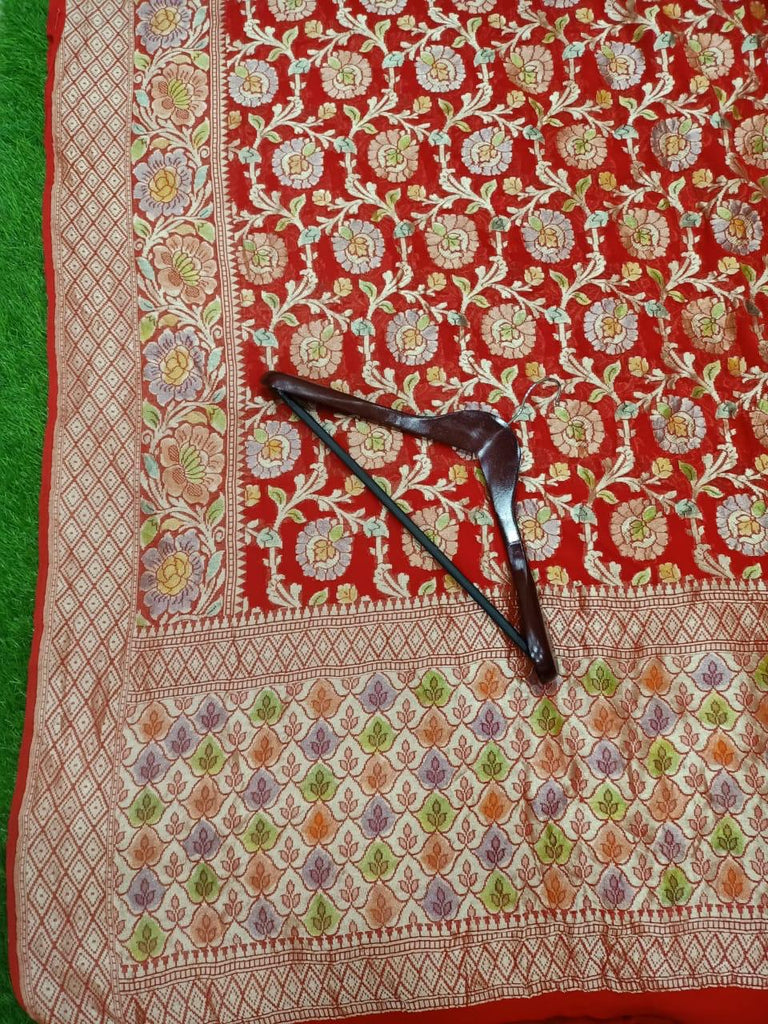 Zynah Pure Khaddi Georgette Saree with Handbrush Dye; Custom Stitched/Ready-made Blouse, Fall, Petticoat; Shipping available USA, Worldwide