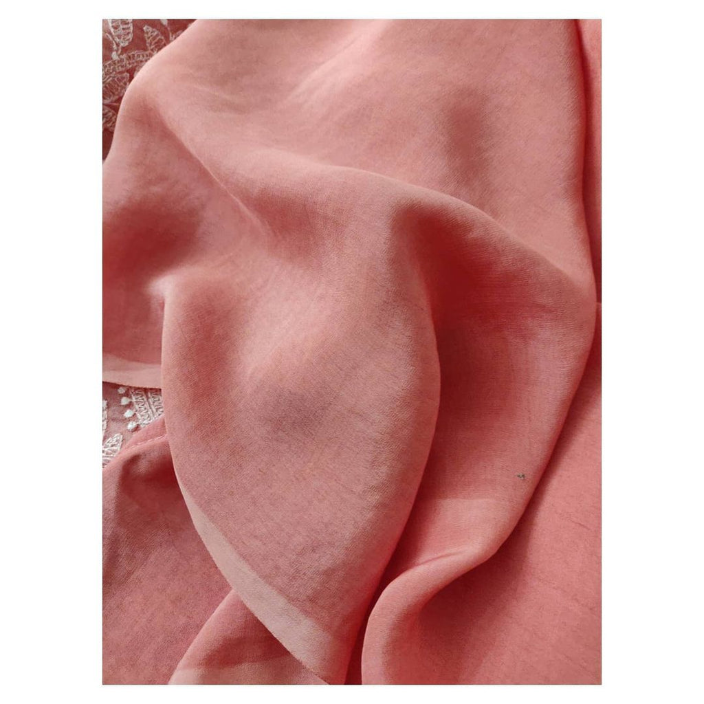 Zynah Pure organza Silk Saree with Chikankari Embroidery; Custom Stitched/Ready-made Blouse, Fall, Petticoat; Shipping available USA, Worldwide