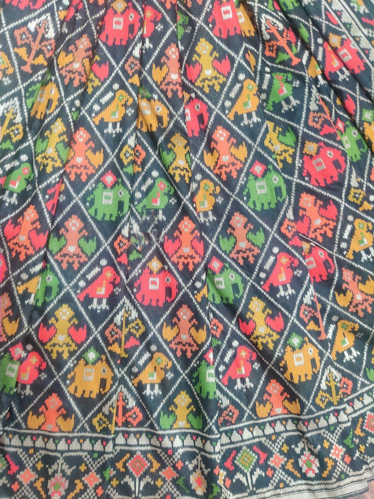 Zynah Kani Silk Saree with Patola Weave; Custom Stitched/Ready-made Blouse, Fall, Petticoat; Shipping available USA, Worldwide