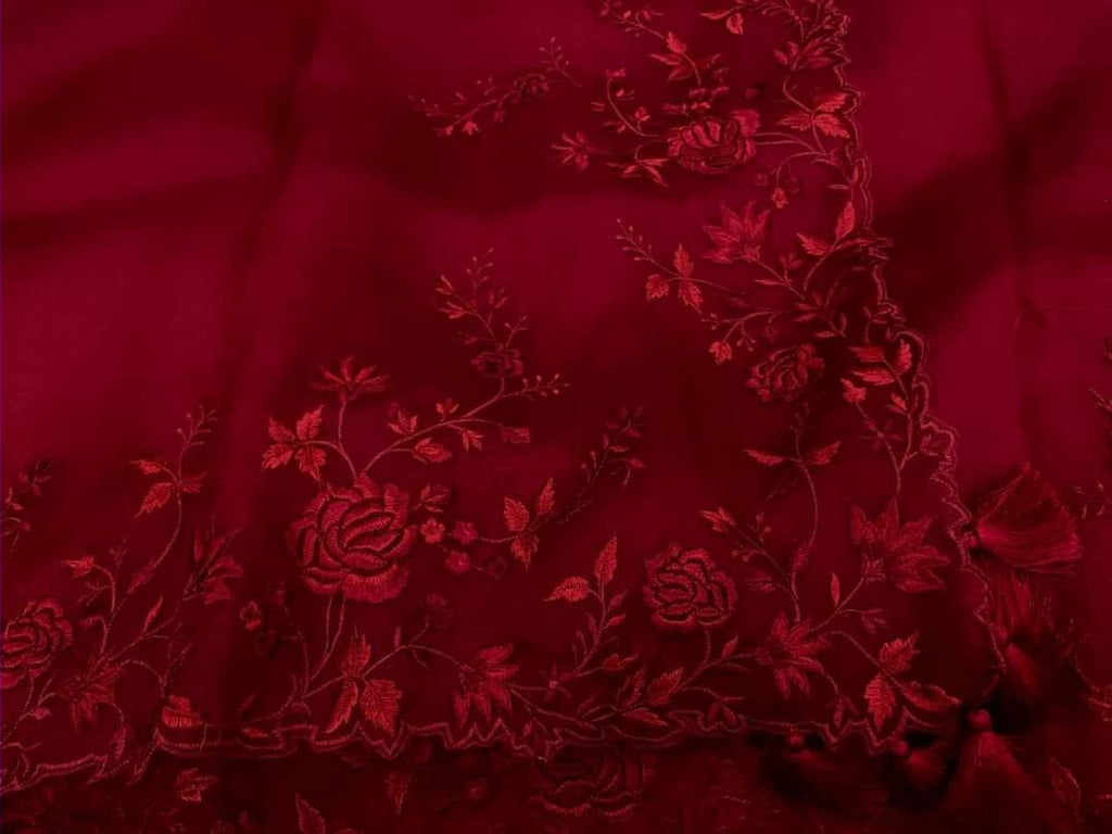 Zynah Pure Organza Saree with Cutwork & Embroidery; Custom Stitched/Ready-made Blouse, Fall, Petticoat; Shipping available USA, Worldwide