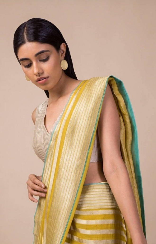 Zynah Khaddi Georgette Banarasi Woven Saree; Custom Stitched/Ready-made Blouse, Fall, Petticoat; Shipping available USA, Worldwide