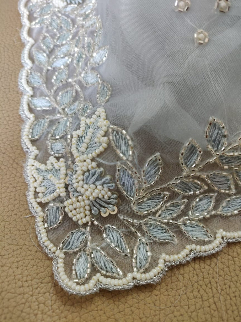 Zynah Organza Silk Saree, Cutdana Work, Pearl Beads Work; Custom Stitched/Ready-made Blouse, Fall, Petticoat; Shipping available USA, Worldwide