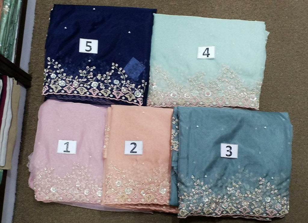 Zynah Organza Silk Saree, Cut-dana, Pearl, Beads, Zardosi work; Custom Stitched/Ready-made Blouse, Fall, Petticoat; Shipping available USA, Worldwide