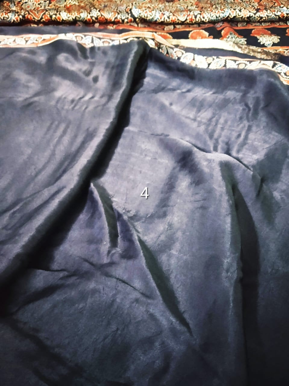 Zynah Pure Modal Silk Ajrakh Saree with Tissue Pallu & Handblock Prints; Custom Stitched/Ready-made Blouse, Fall, Petticoat; Shipping available USA, Worldwide