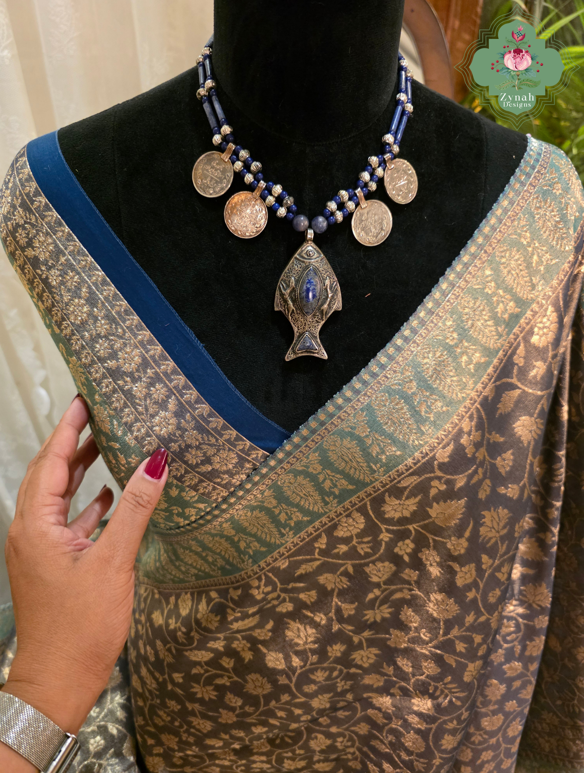 Hema | Dark Brown Kashmiri Pure Kani Tissue Silk Jamavar Weave Saree | Made To Order