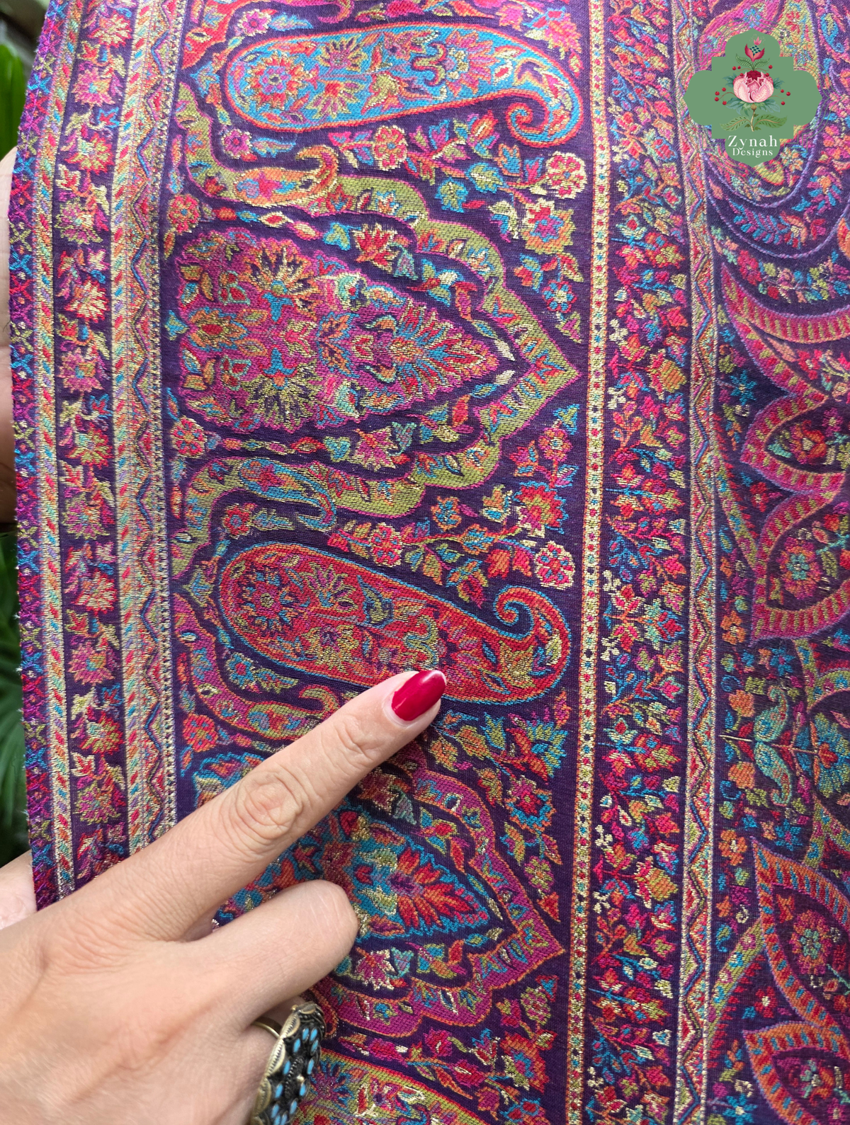 Zarafshan | Royal Purple & Rani Pink Kashmiri Pure Kani Silk Jamavar Weave Saree | Made To Order