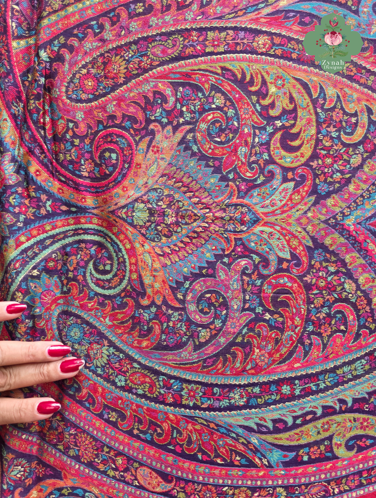 Zarafshan | Royal Purple & Rani Pink Kashmiri Pure Kani Silk Jamavar Weave Saree | Made To Order
