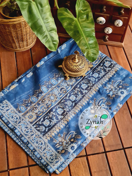 Zynah Pure Raw Silk Kani Saree with Grand Pallu; Custom Stitched/Ready-made Blouse, Fall, Petticoat; Shipping available USA, Worldwide