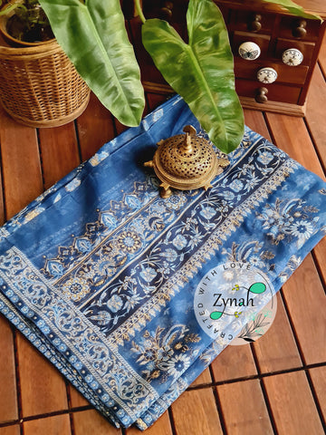 Zynah Pure Raw Silk Kani Saree with Grand Pallu; Custom Stitched/Ready-made Blouse, Fall, Petticoat; Shipping available USA, Worldwide