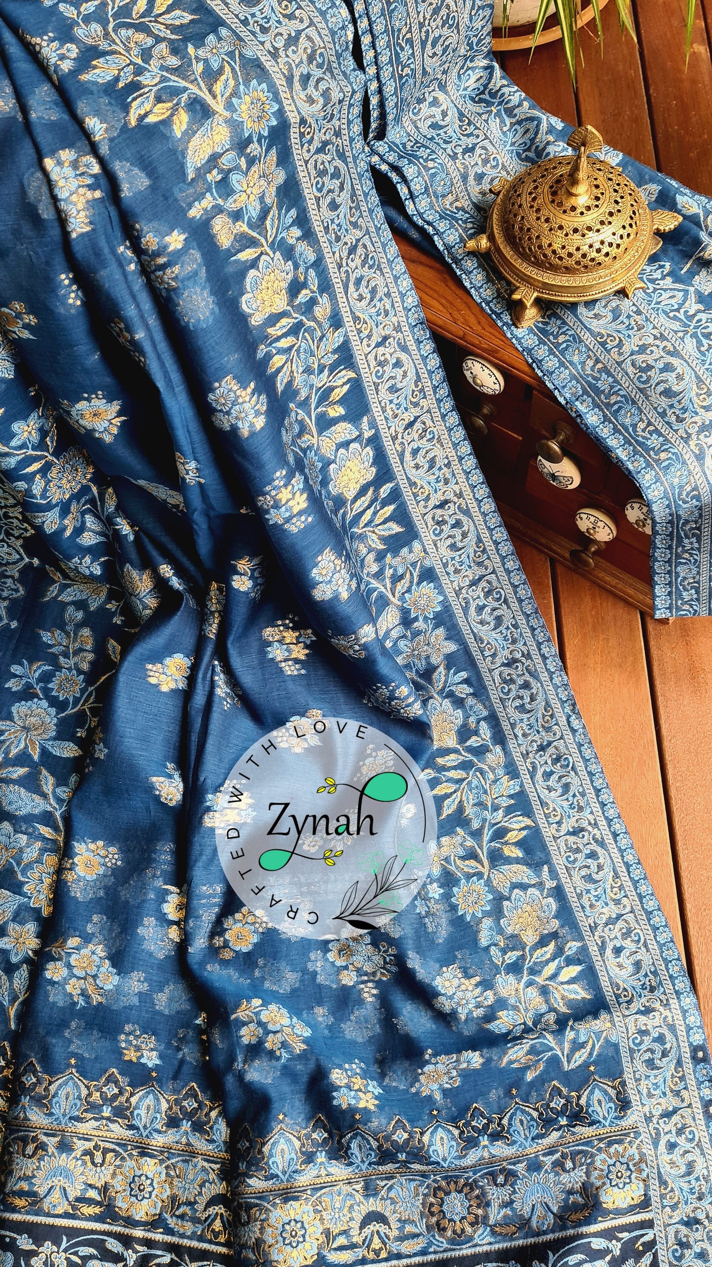 Zynah Pure Raw Silk Kani Saree with Grand Pallu; Custom Stitched/Ready-made Blouse, Fall, Petticoat; Shipping available USA, Worldwide