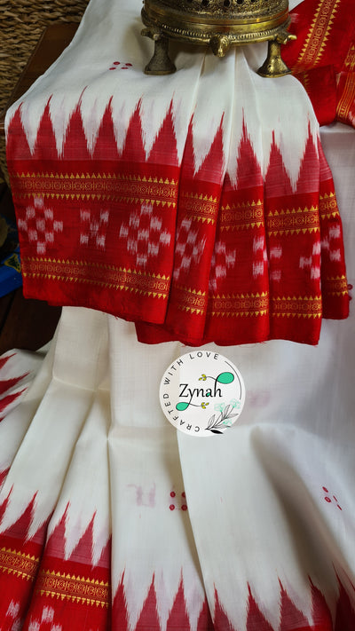 Zynah Handwoven Khandua Silk Saree; Custom Stitched/Ready-made Blouse, Fall, Petticoat; Shipping available USA, Worldwide