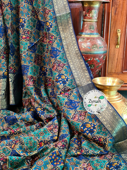Zynah Pure Munga Silk Saree with Trendy prints & Zari Weave Border; Custom Stitched/Ready-made Blouse, Fall, Petticoat; Shipping available USA, Worldwide
