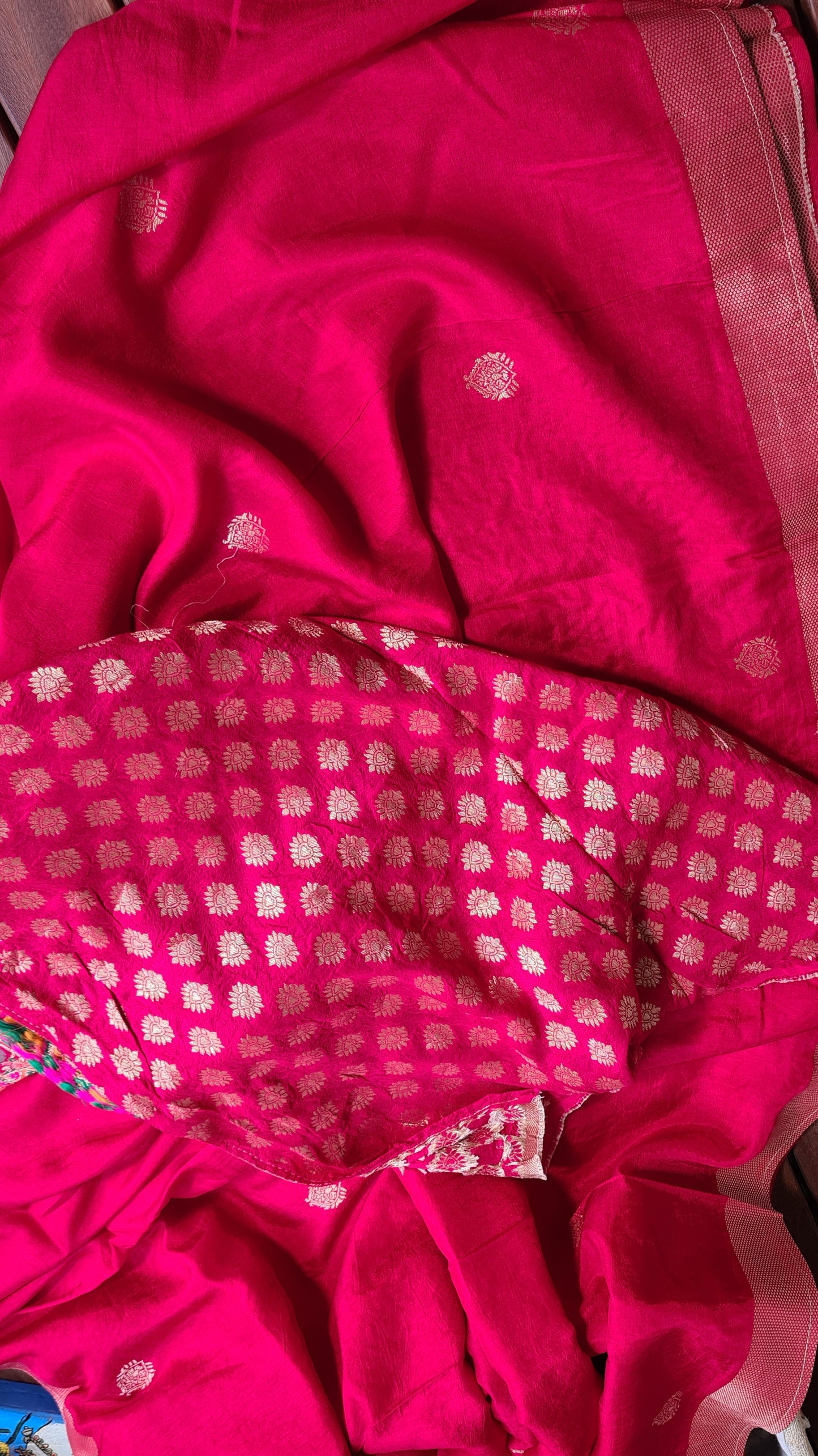 Zynah Pure Russian Silk Saree with Resham Woven Pallu, Brocade & Beads Tassels; Custom Stitched/Ready-made Blouse, Fall, Petticoat; Shipping available USA, Worldwide