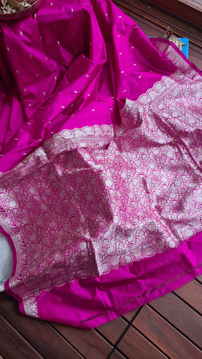 Zynah Pure Banarasi Handwoven Katan Silk Saree; Custom Stitched/Ready-made Blouse, Fall, Petticoat; Shipping available USA, Worldwide