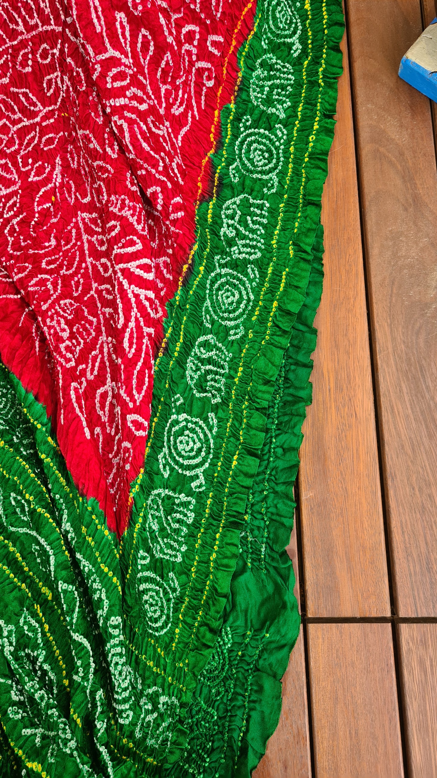 Zynah Pure Gajji Silk Designer Bandhani Saree with Tissue Zari Pallu; Custom Stitched/Ready-made Blouse, Fall, Petticoat; Shipping available USA, Worldwide