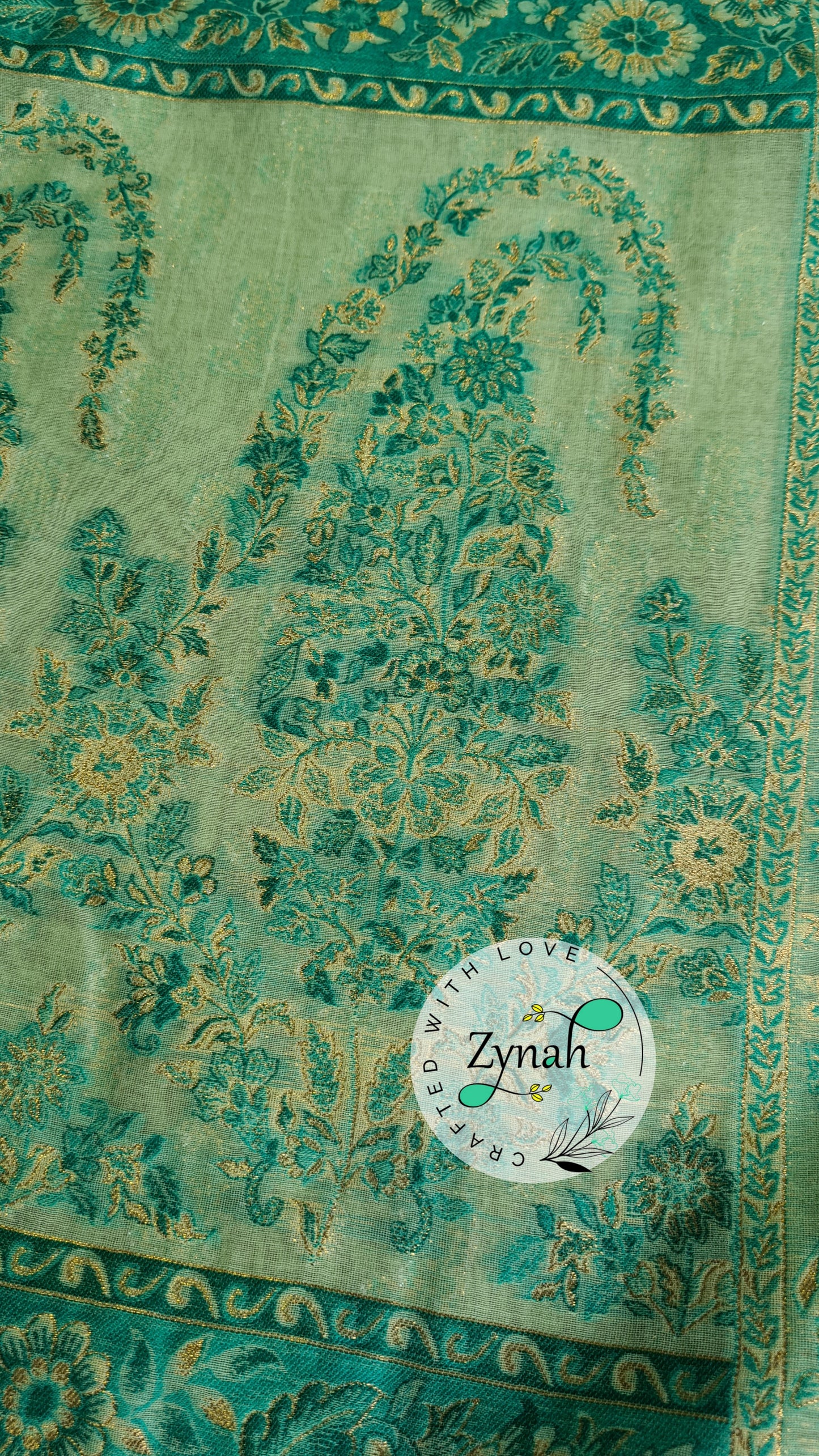Zynah Pure Raw Silk Kani Saree with Grand Pallu; Custom Stitched/Ready-made Blouse, Fall, Petticoat; Shipping available USA, Worldwide